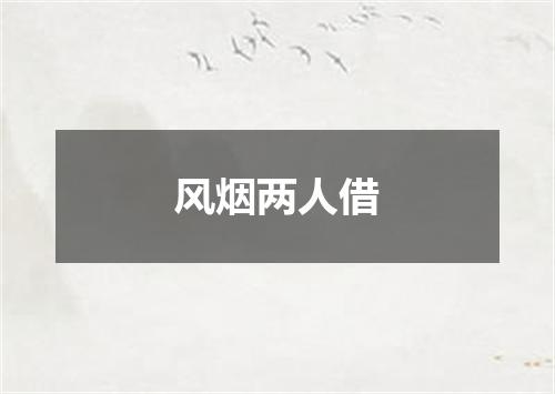 风烟两人借