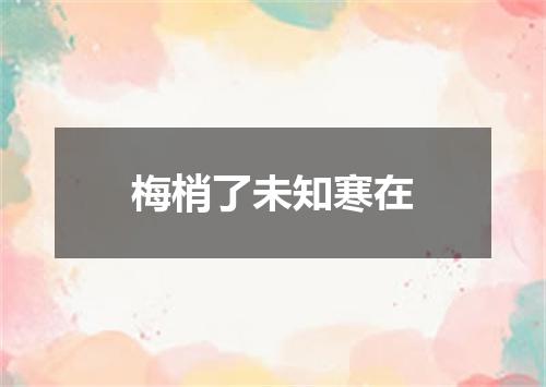 梅梢了未知寒在