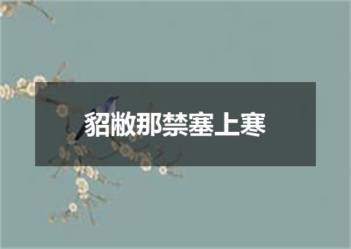 貂敝那禁塞上寒