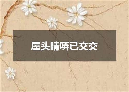 屋头晴哢已交交