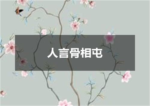 人言骨相屯