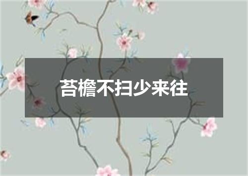 苔檐不扫少来往