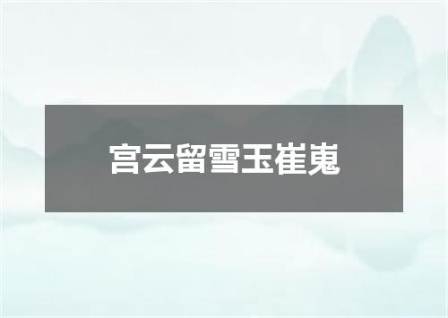 宫云留雪玉崔嵬