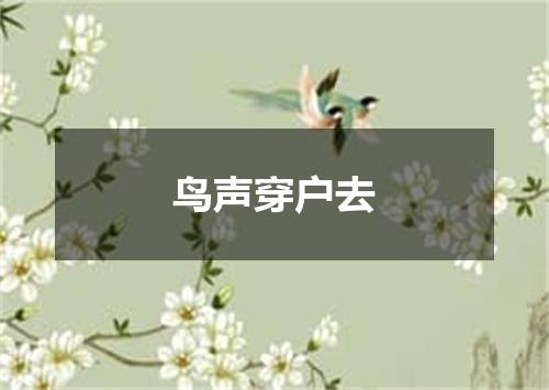 鸟声穿户去
