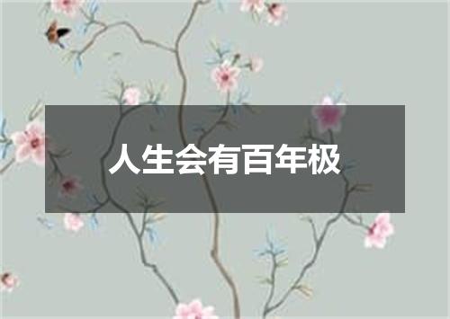 人生会有百年极