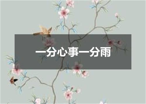 一分心事一分雨