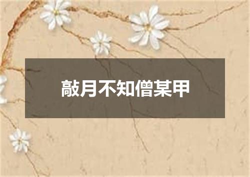 敲月不知僧某甲