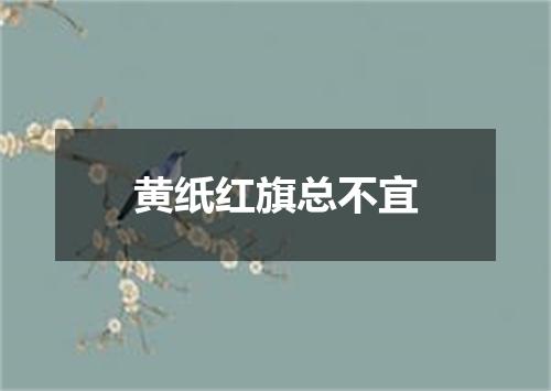 黄纸红旗总不宜