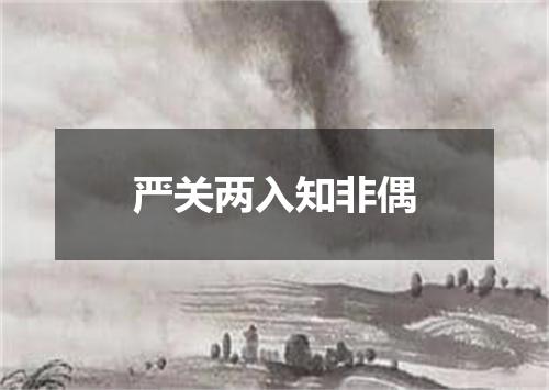 严关两入知非偶