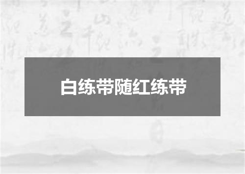 白练带随红练带