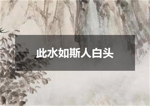 此水如斯人白头