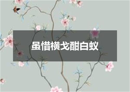 虽惜横戈酣白蚁