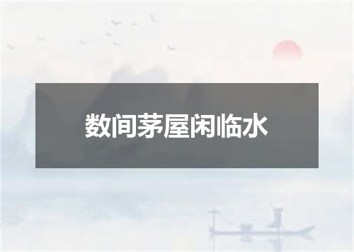 数间茅屋闲临水