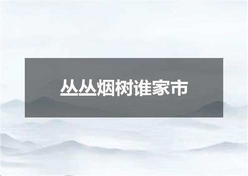 丛丛烟树谁家市