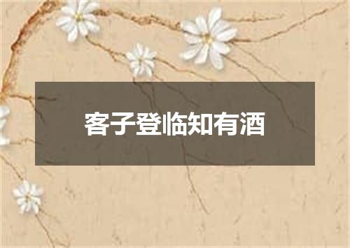 客子登临知有酒