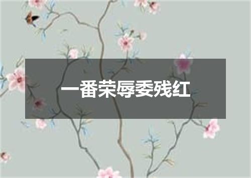 一番荣辱委残红