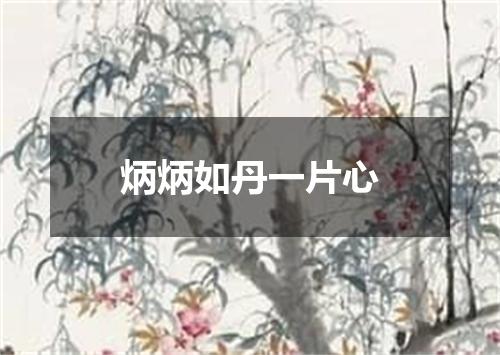 炳炳如丹一片心