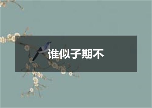 谁似子期不