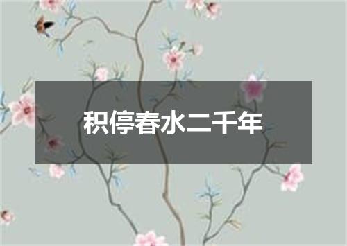 积停春水二千年