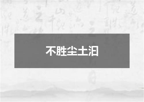 不胜尘土汩