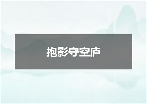 抱影守空庐