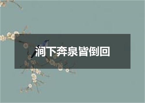 涧下奔泉皆倒回