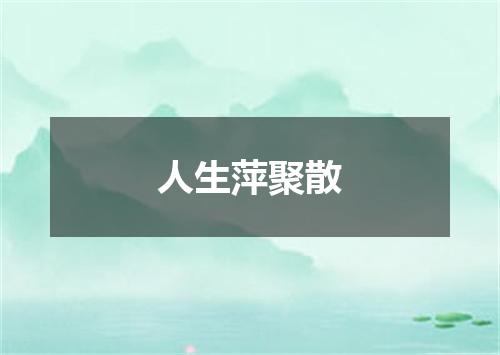 人生萍聚散