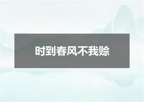 时到春风不我赊