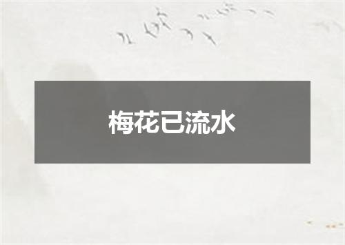 梅花已流水