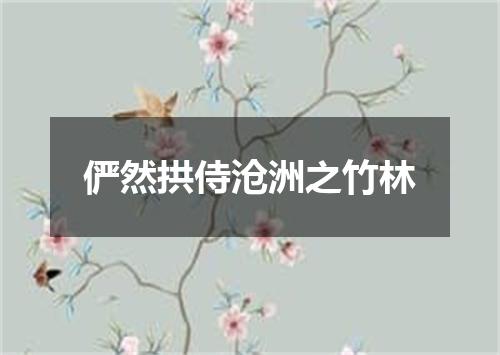 俨然拱侍沧洲之竹林