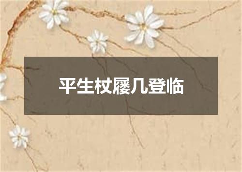 平生杖屦几登临