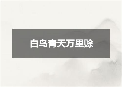 白鸟青天万里赊