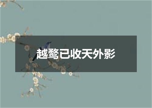 越鹜已收天外影