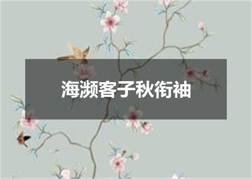 海濒客子秋衔袖