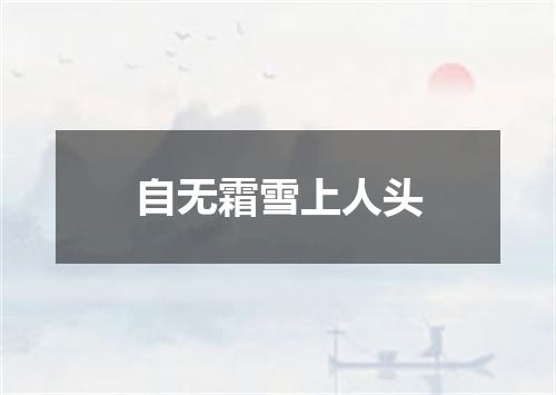 自无霜雪上人头