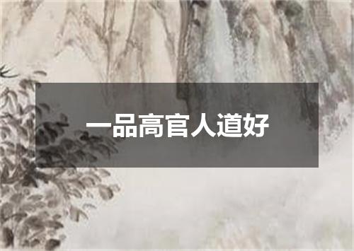 一品高官人道好