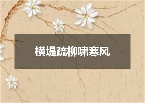 横堤疏柳啸寒风