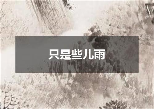 只是些儿雨