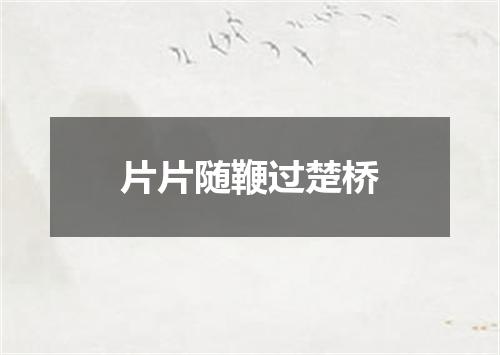 片片随鞭过楚桥