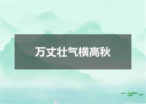 万丈壮气横高秋