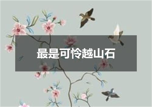 最是可怜越山石