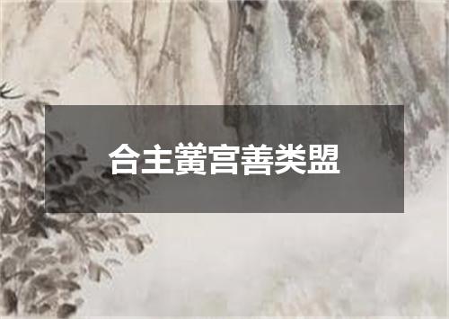 合主黉宫善类盟