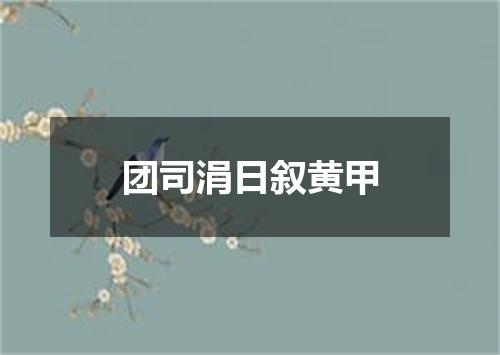 团司涓日叙黄甲