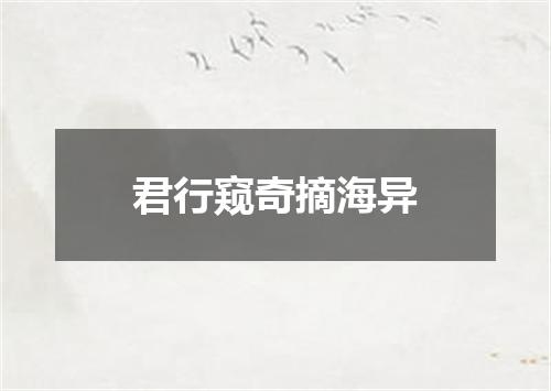君行窥奇摘海异