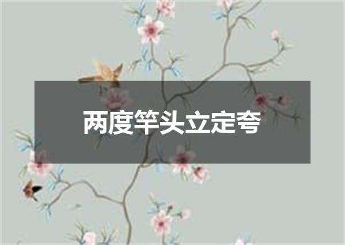两度竿头立定夸