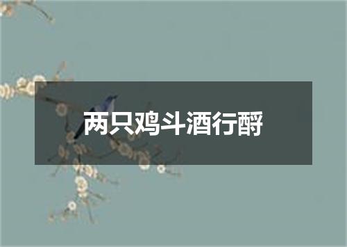两只鸡斗酒行酹