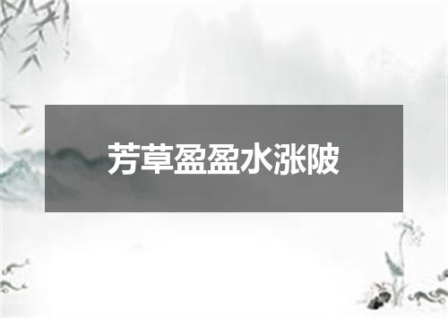 芳草盈盈水涨陂