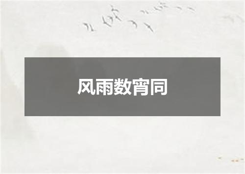 风雨数宵同