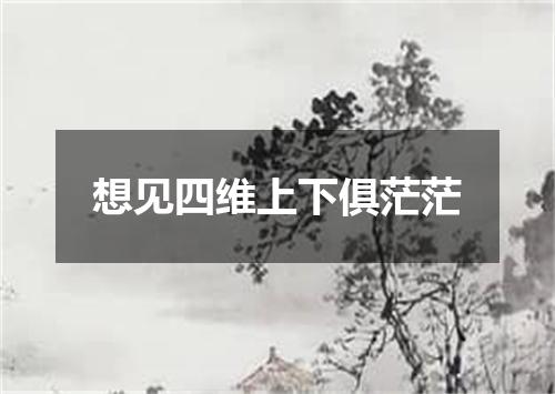 想见四维上下俱茫茫