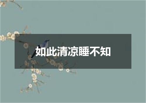 如此清凉睡不知